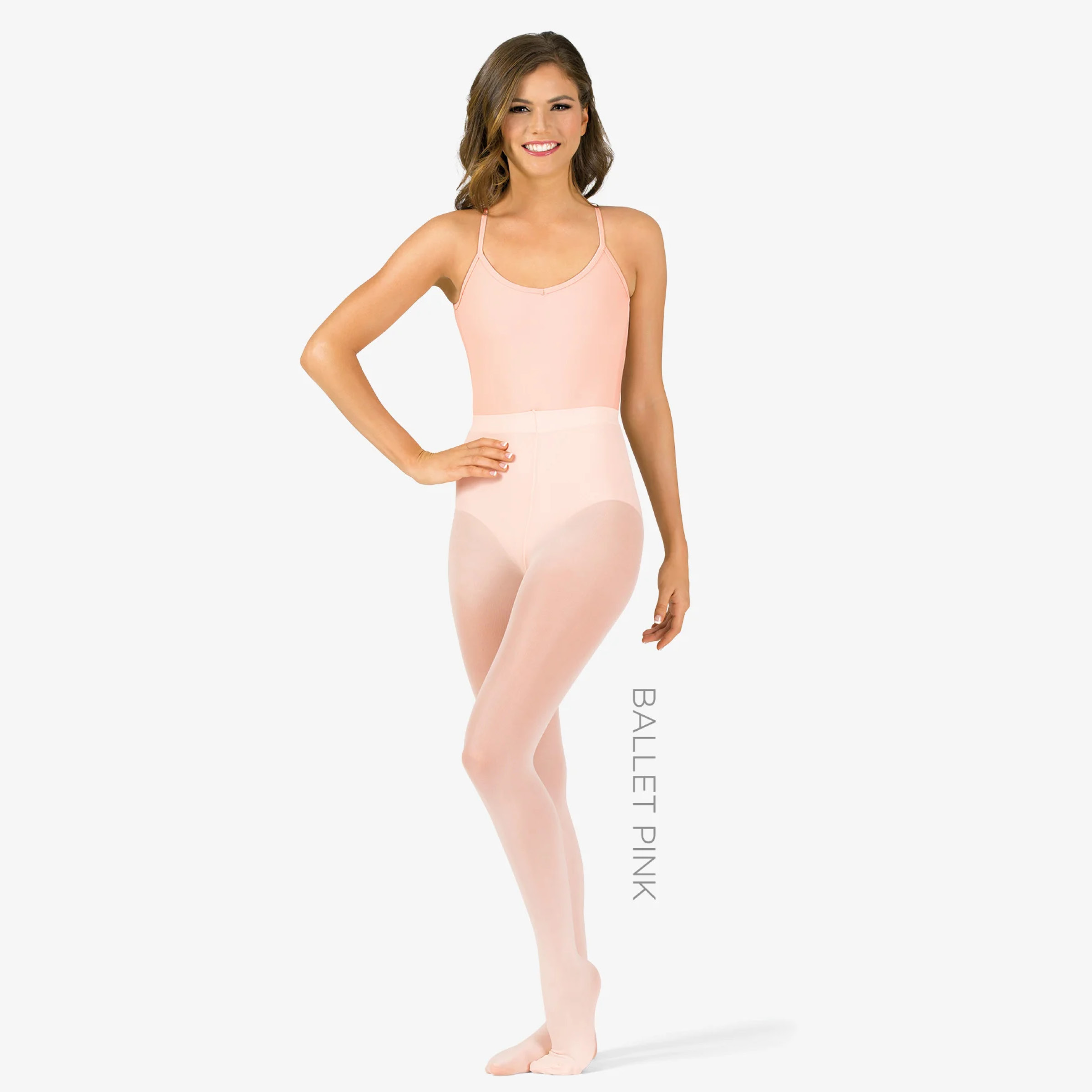 Girls Convertible Tights with Self-Knit Waistband